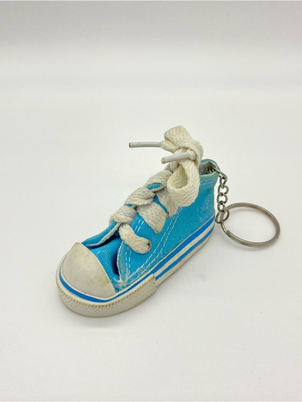 Mini Blue Tennis Shoe Sneaker Keychain